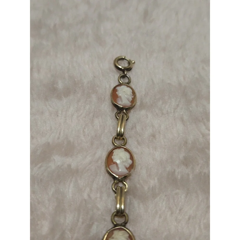 Vintage/Antique‎ 12k Gold Filled Carved Cameo Bracelet - Picture 6 of 10
